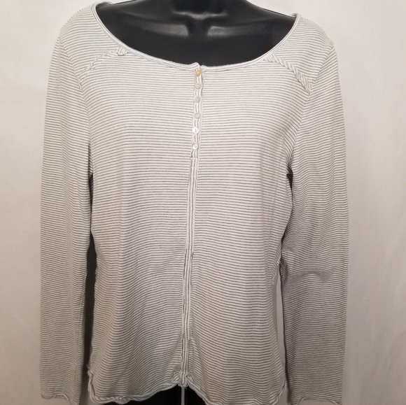 Sundance striped mother of pearl button sweater - Picture 8 of 8